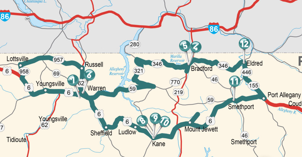 PA Rt. 6 Motorcycle Loop Itineraries & Maps - Paroute6.com