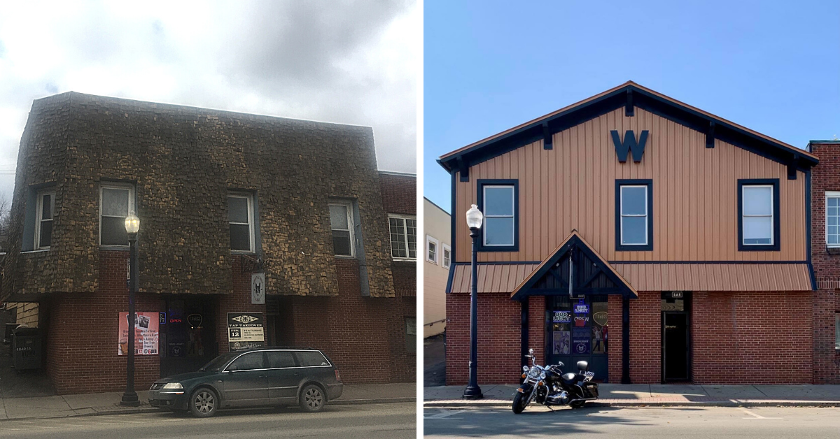 Woodys Ale House Before and After Facade Program 1