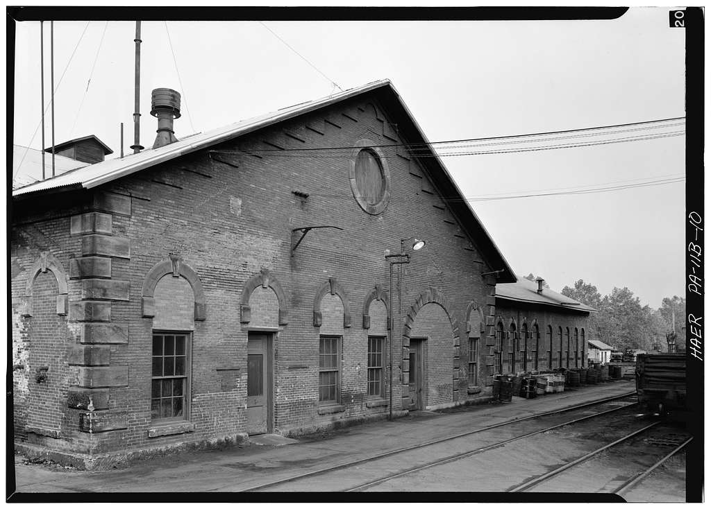 Atlantic Great Western Railroad Meadville Repair Shops Blacksmith Shop East bank of French Creek 800 feet South of Spring Street Meadville Crawford County PA via LO