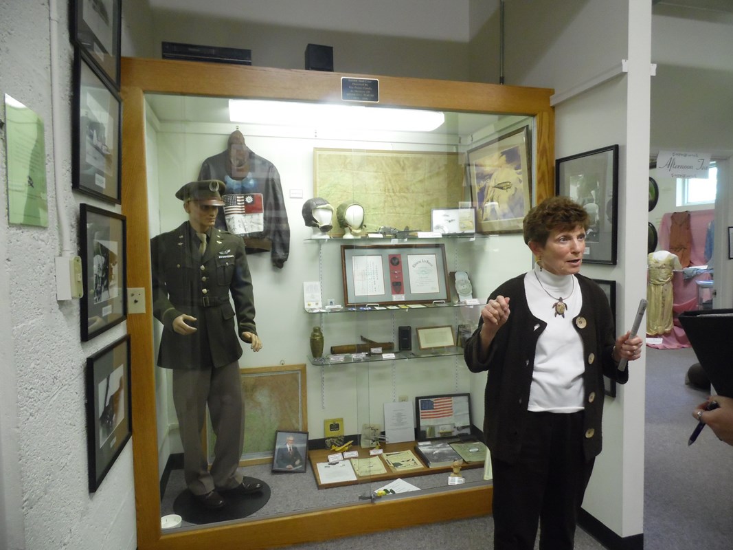 Wilder museum war display with Joannw